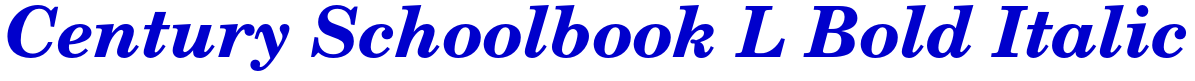 Century Schoolbook L Bold Italic 字体